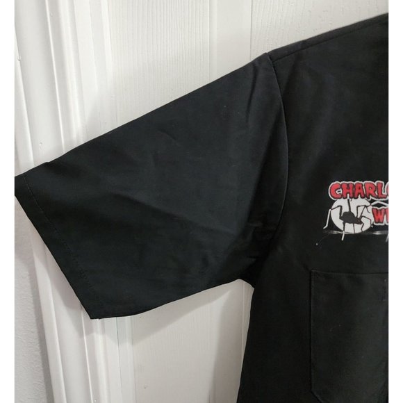 "Charlotte's Webb Pub" Wauchula, FL Black Mechanics Short Sleeve Work Shirt Sz S - Picture 6 of 10